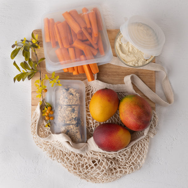 Designed for grocery shopping, but limited only by your imagination. Use them for travel, laundry, beach days, home storage, garden harvest, etc. Made with 100% cotton, this all-natural bag is a sustainable alternative to a plastic bag. Shipped with plastic free shipping materials. Shop now at rplanetshop.com.